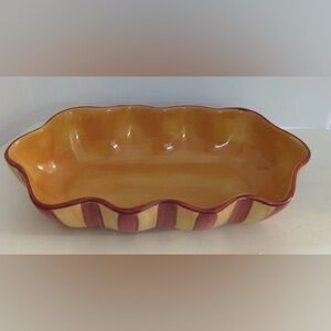 Gail Pittman Southern Living at Home Ruffled Bowl Serving Dish Siena Pattern